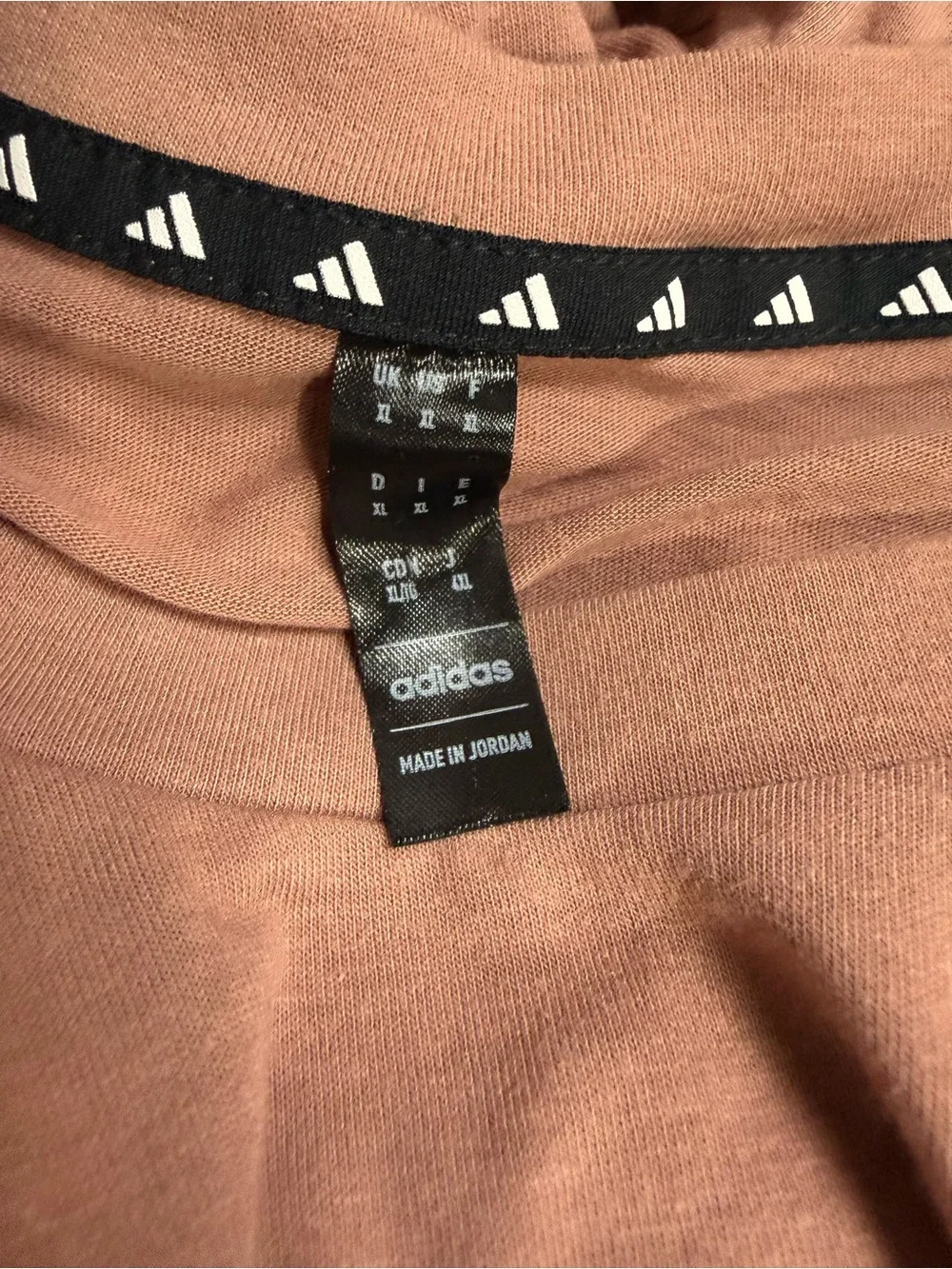adidas Men's Rust Brown Short Sleeve Tee with Black Logo
